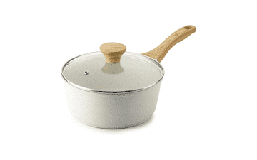 SENSARTE White Ceramic Nonstick Saucepan 2 QT