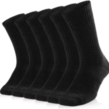 SOX TOWN Unisex Cushioned Crew Athletic Socks