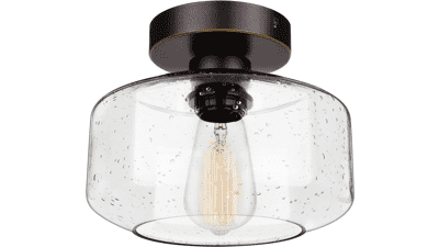 SunRider Industrial Semi-Flush Mount Ceiling Light