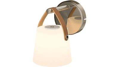 TACAHE Battery Operated Wall Sconce with Glass Shade