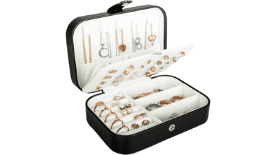 Travel Jewelry Box, PU Leather Small Jewelry Organizer