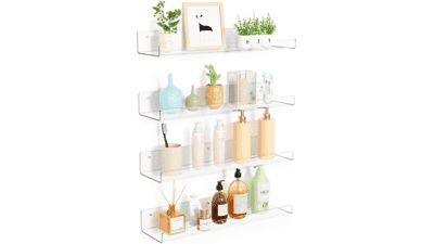 Upsimples Clear Acrylic Storage Shelves