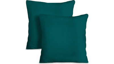 Utopia Bedding Throw Pillows Insert Pack of 2 Dark Teal 16 x 16 Inches Indoor Decorative Pillows