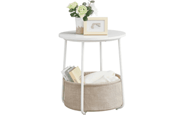 VASAGLE Small Round Side End Table