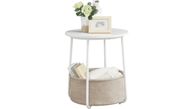 VASAGLE Small Round Side End Table