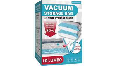 Vacuum Storage Bags, 10 Jumbo Space Saver Bags
