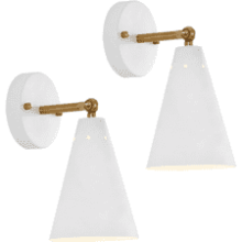 White Wall Sconces Set of Two