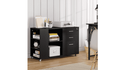 YITAHOME Mobile Wood File Cabinet