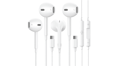 2 Packs USB C Headphones for iPhone 15