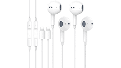 2 Packs-iPhone Headphones for Apple Earbuds