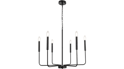 Black Chandelier Modern Farmhouse