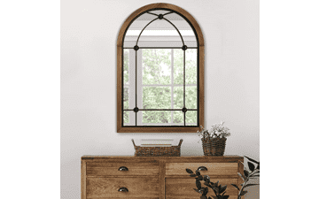 Blue page Arched Mirror