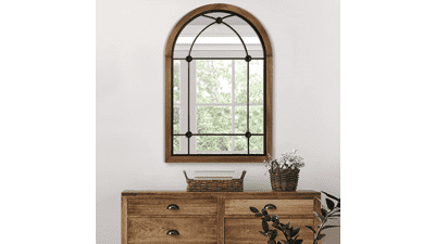 Blue page Arched Mirror