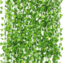 CQURE 12 Pack Artificial Ivy Garland