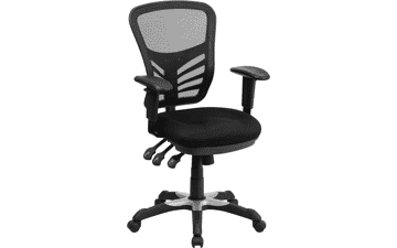 Flash Furniture Nicholas Mid-Back Black Mesh Chair