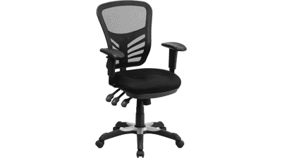 Flash Furniture Nicholas Mid-Back Black Mesh Chair