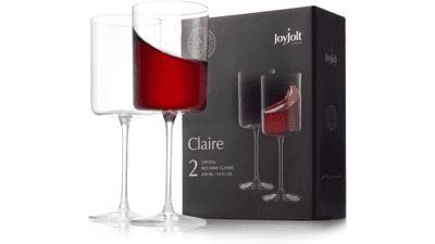 JoyJolt Claire Red Wine Glass Set