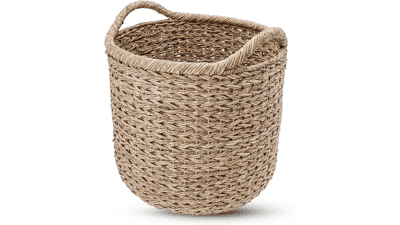 KOUBOO Large Decorative Seagrass Storage Basket