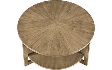 LEEMTOGIR Round Wooden Coffee Table