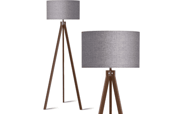 LEPOWER Wood Tripod Floor Lamp