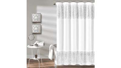 Lush Decor 1 Shimmer Sequins Shower Curtain