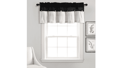 Lush Decor Linen Button Farmhouse Valance