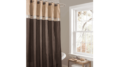 Lush Decor Terra Color Block Shower Curtain