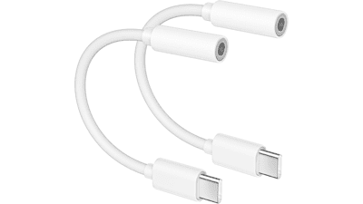 [MFi Certified] 2 Pack Headphone Adapter for iPhone 15