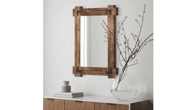 MeMoreCool Rustic Wood Mirror