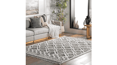 NuLOOM Ansley Moroccan Lattice Tassel Area Rug