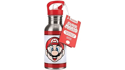 Paladone Super Mario Metal Straw Water Bottle