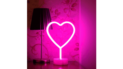 Pink Heart Neon Sign