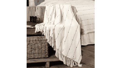 Piper Classics Farmcloth Stripe Throw Blanket