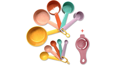 Plastic Measuring Cups and Spoons Set
