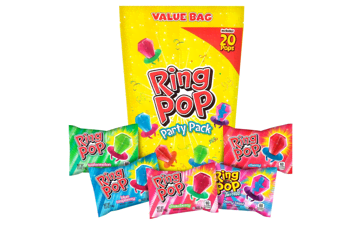 Ring Pop Valentine’s Candy Lollipop Variety Party Pack