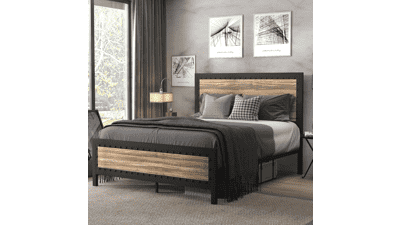 SHA CERLIN Heavy Duty Metal Bed Frame