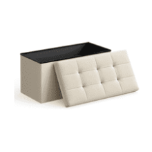 SONGMICS 30 Inches Folding Storage Ottoman Bench