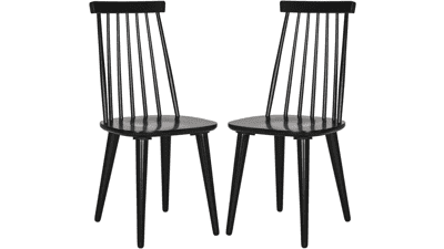 Safavieh American Homes Collection Burris Country Farmhouse Wood Black Spindle Side Chair
