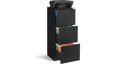 VASAGLE 3-Drawer Vertical File Cabinet