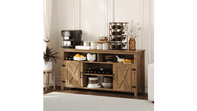 YITAHOME Highboy Coffee Bar Cabinet