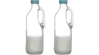 2 Pc 47oz Clear Glass Pitchers