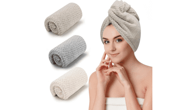 3 PCS Microfiber Hair Towel