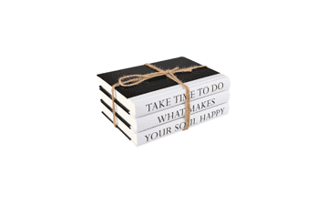 3 Piece Hardcover Quote Decorative Books Set