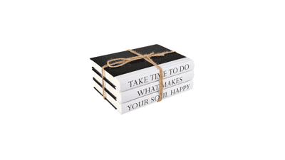 3 Piece Hardcover Quote Decorative Books Set