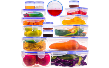 32 Pcs Large Plastic Food Storage Containers