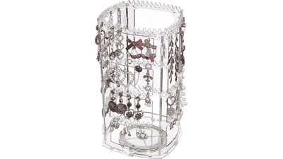 360 Rotating Earring Holder Organizer