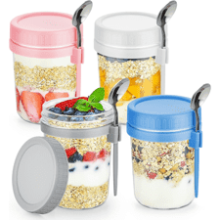 4 Pack Overnight Oats Containers