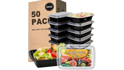 50 Pack Meal Prep Containers