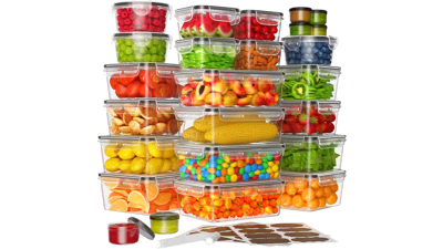 50-Piece Large Food Storage Containers