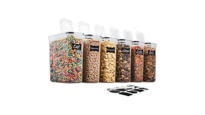 6 Pack Airtight Cereal Food Storage Container